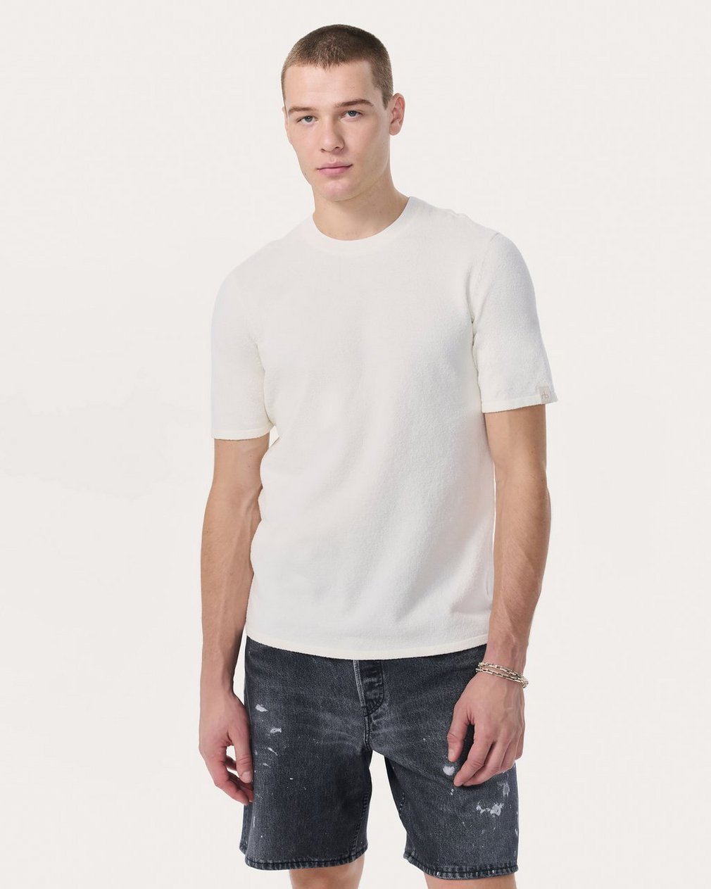 Zuma Knit T Shirt Chalk - Image 2