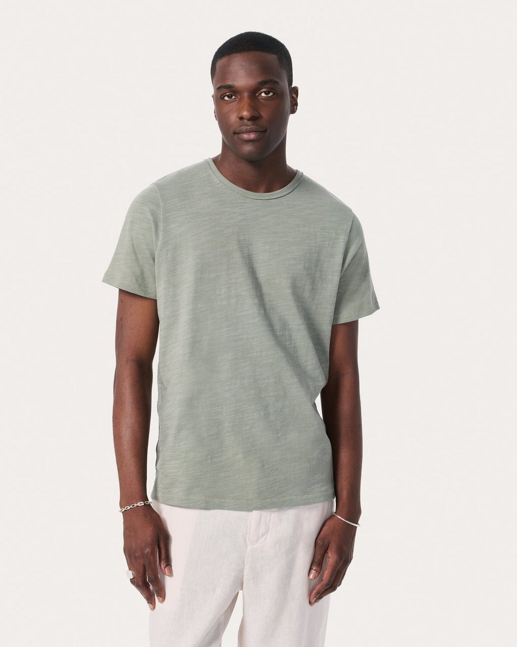 Classic Flame T Shirt Leaf Grey - Image 2