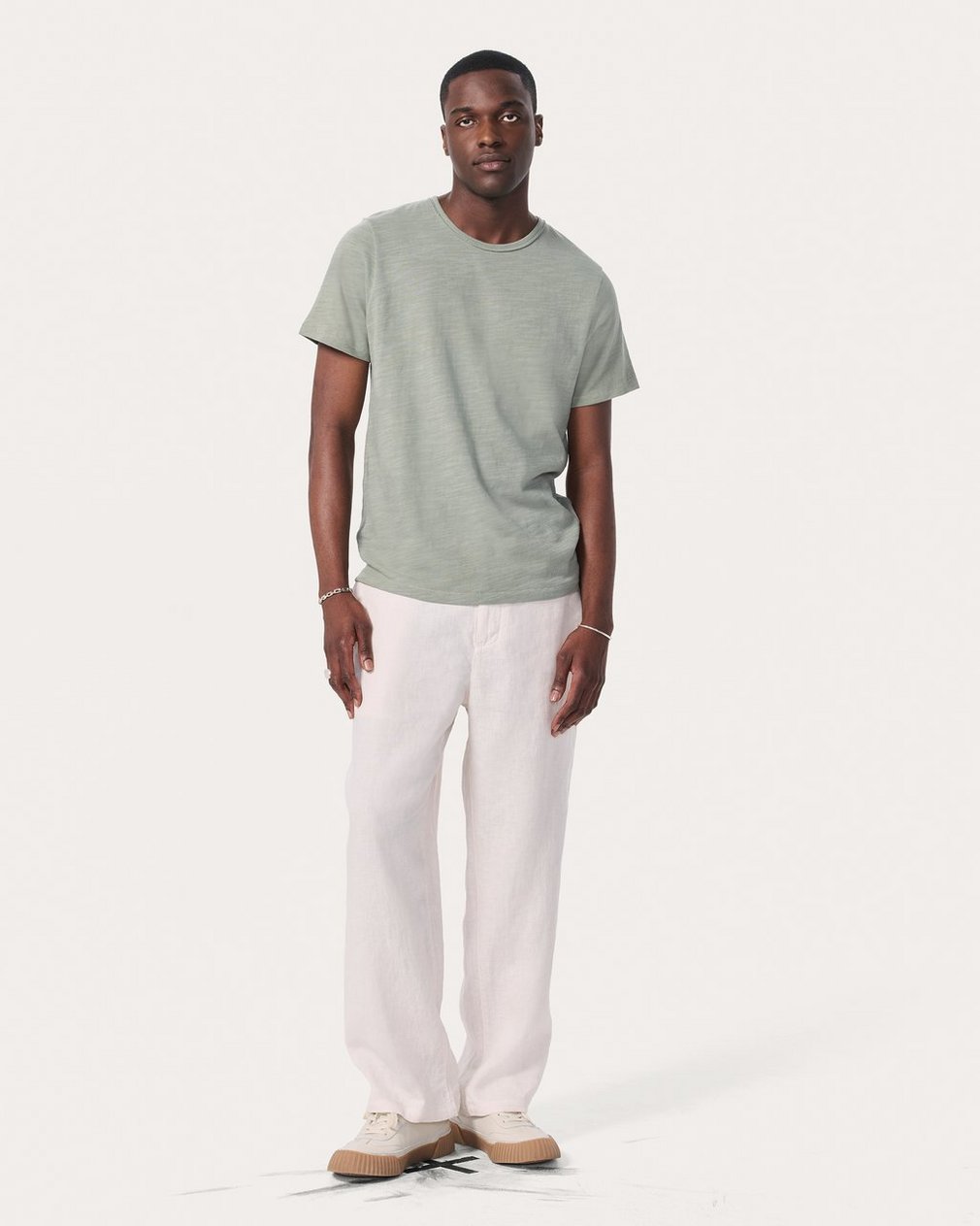 Classic Flame T Shirt Leaf Grey - Image 3