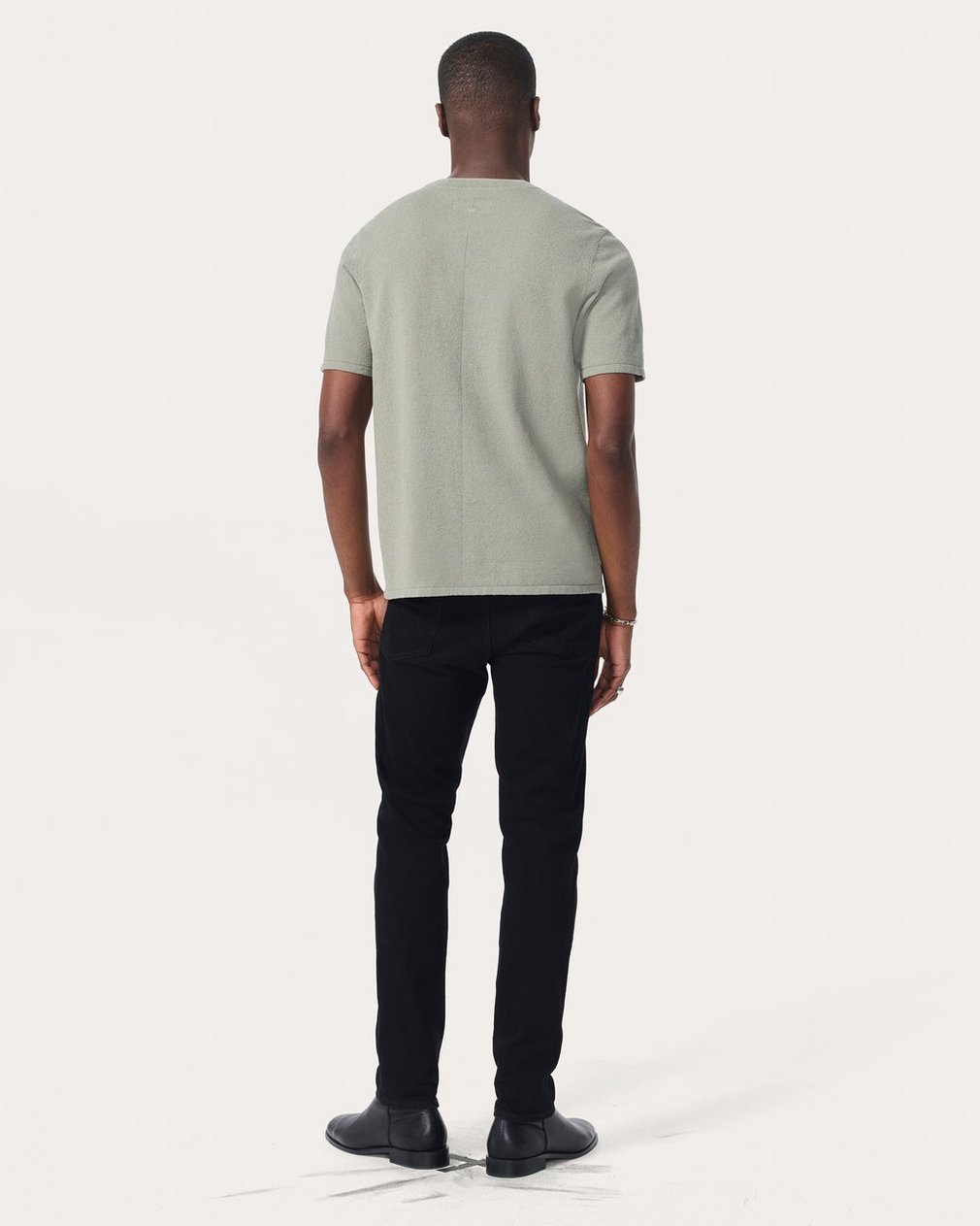 Zuma Knit T Shirt Leaf Grey - Image 6