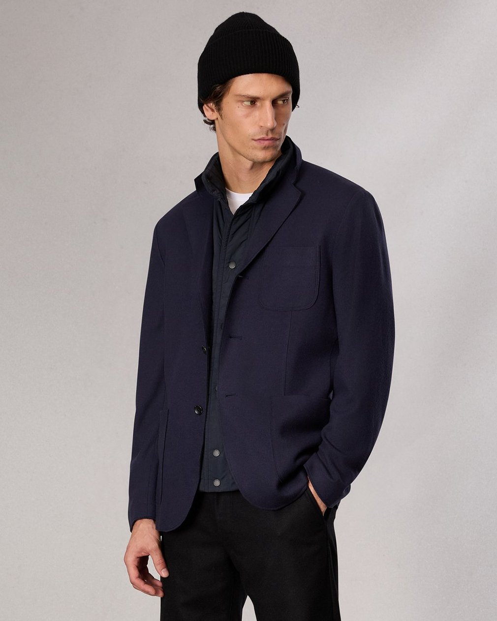Achilles Knit Blazer Dark Sapphire