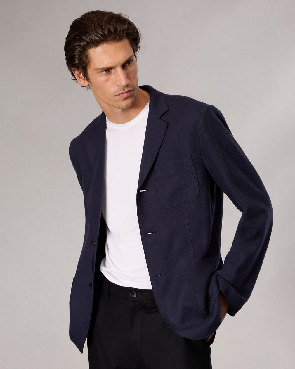 Achilles Knit Blazer Dark Sapphire - Image 3