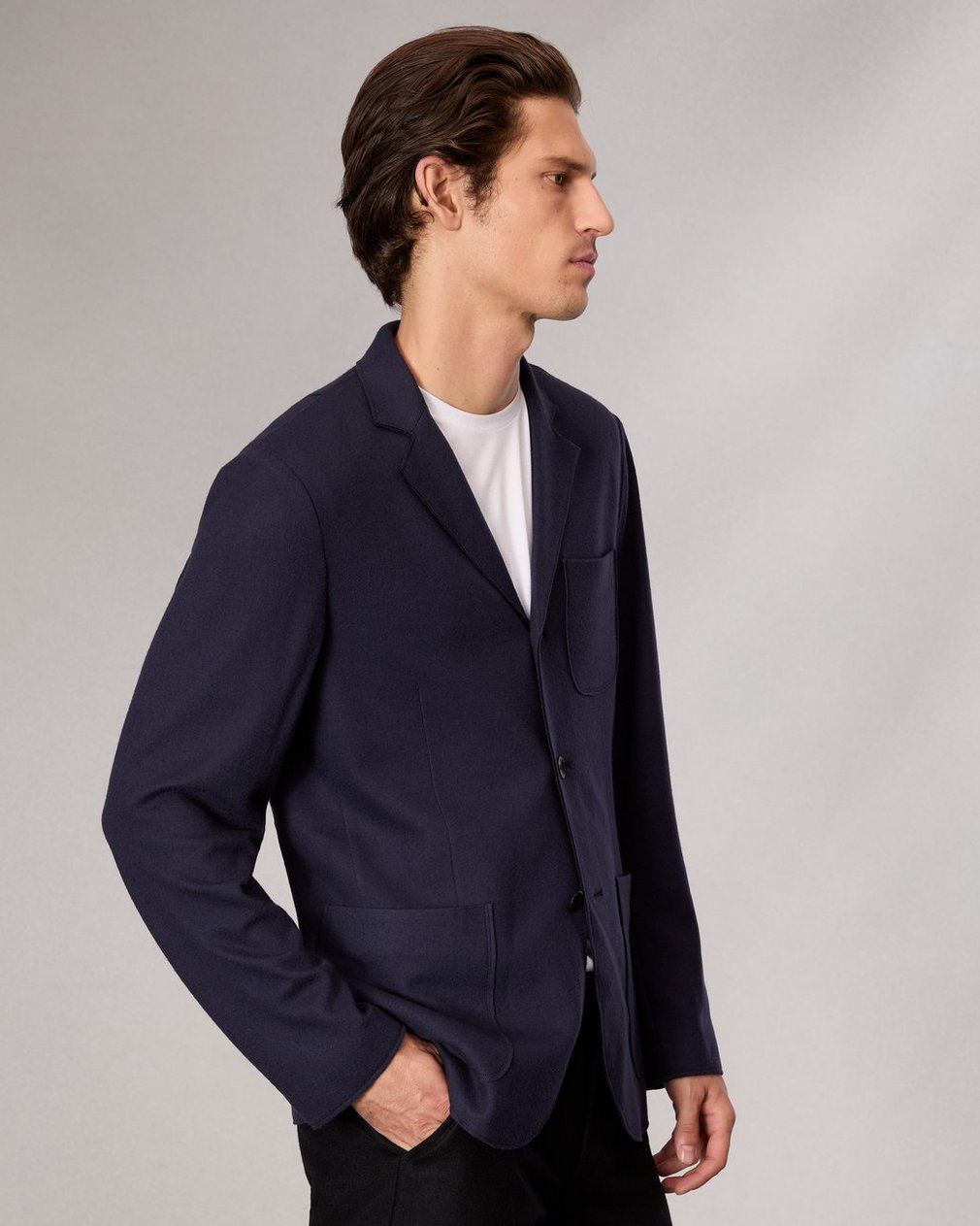 Achilles Knit Blazer Dark Sapphire - Image 4