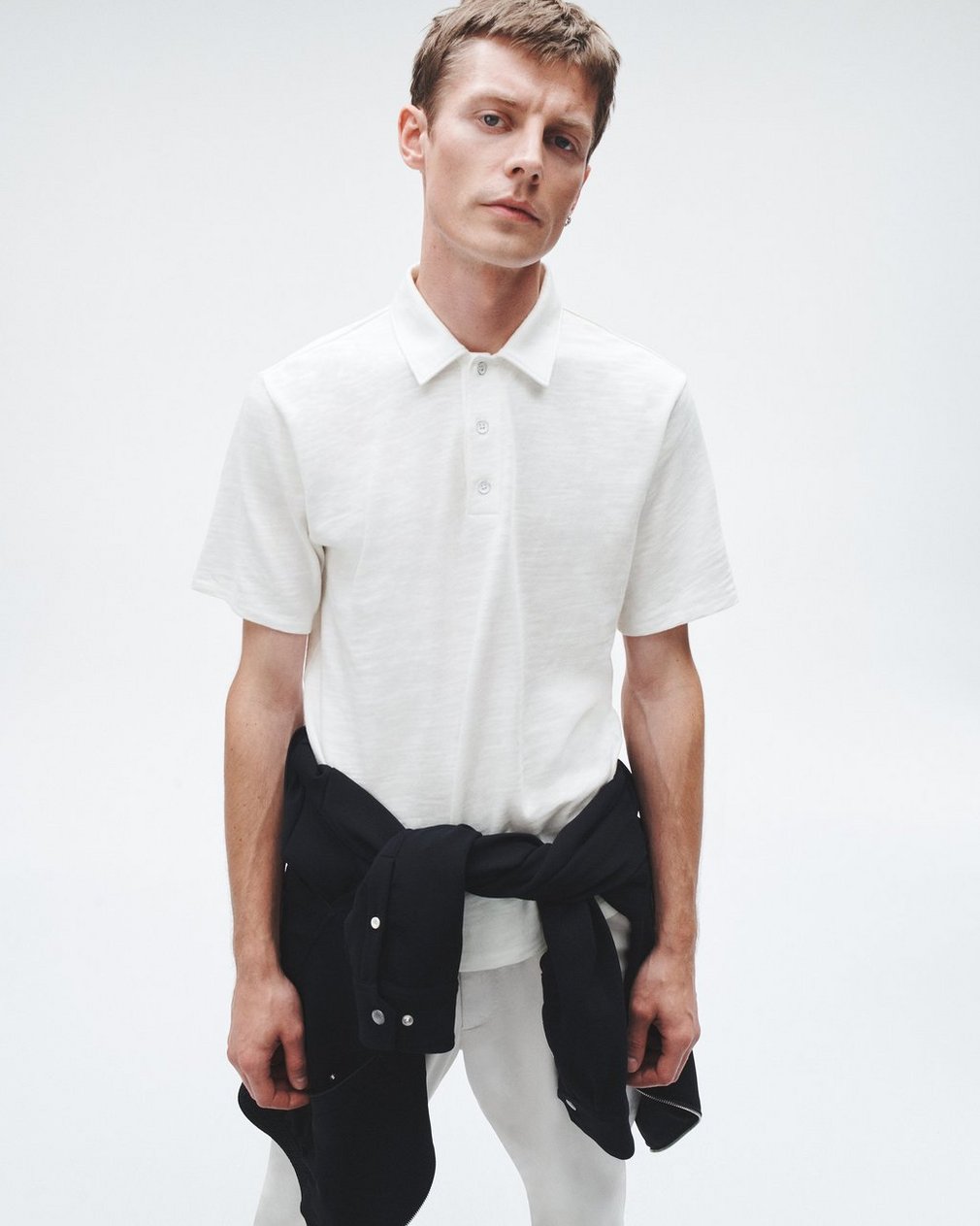 Classic Flame Polo Shirt White