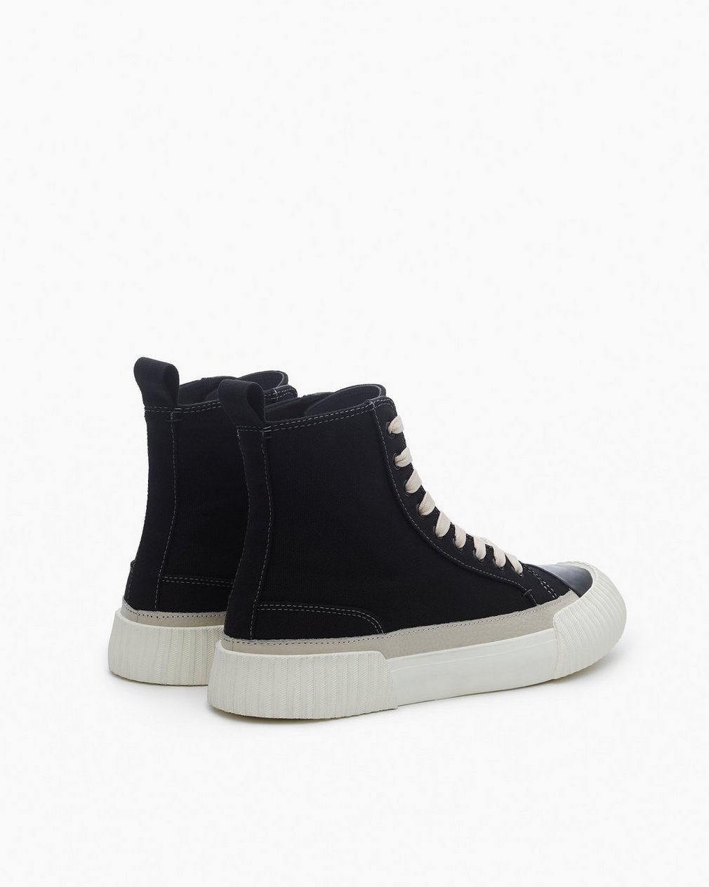 Jones High-Top Canvas Sneakers Black - Image 3