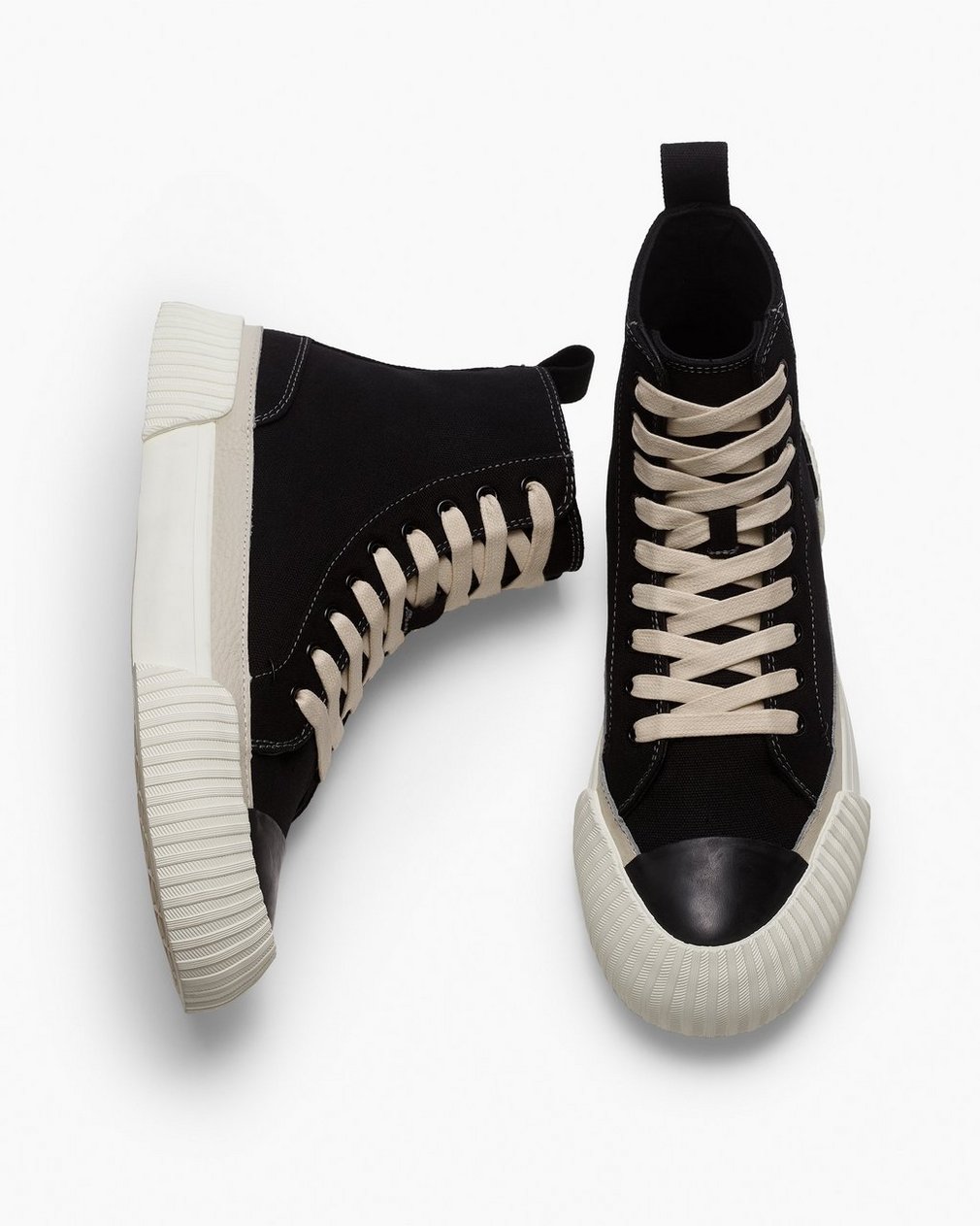 Jones High-Top Canvas Sneakers Black - Image 5