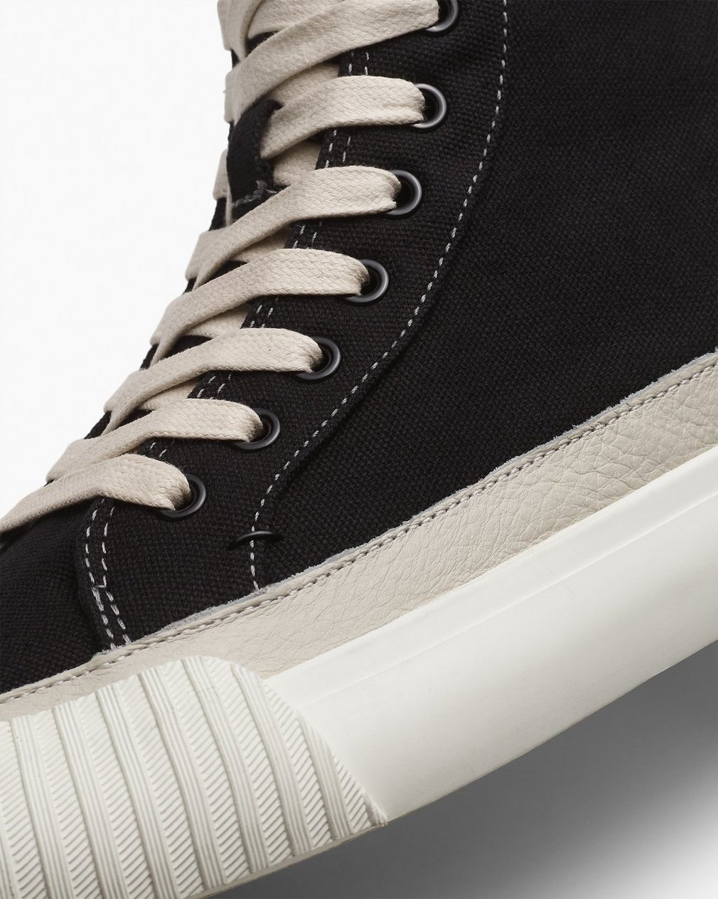 Jones High-Top Canvas Sneakers Black - Image 6