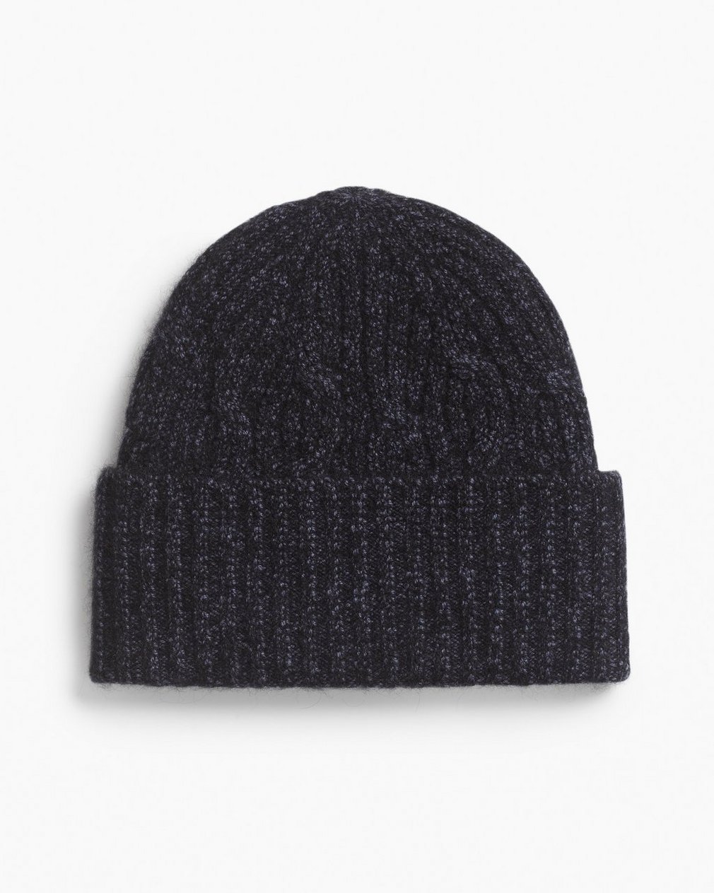 Cable-Knit Beanie Navy Multi