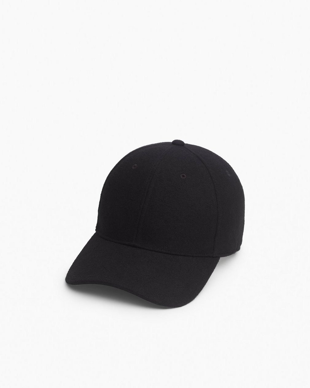 Miles Wool-Blend Baseball Cap Black Wool