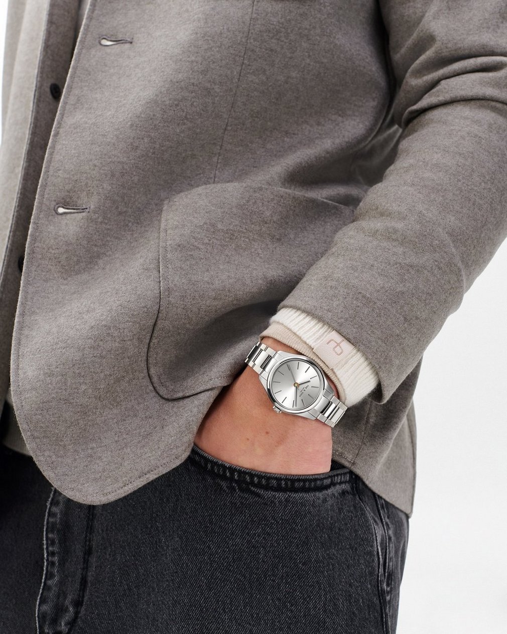 Dean Bracelet Watch, 38mm Silver - Image 2