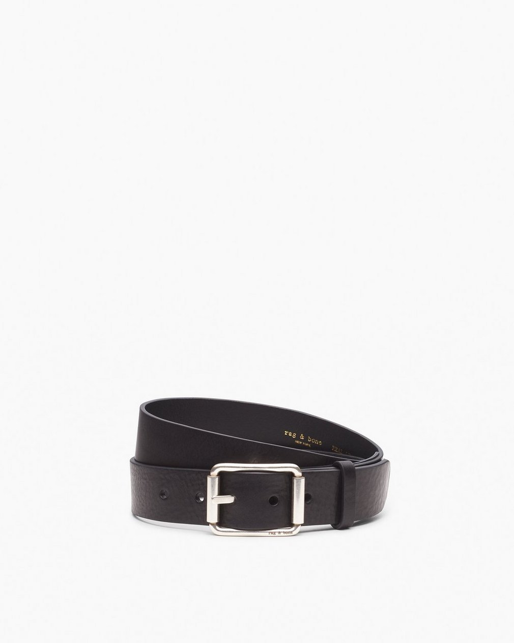 Evan Leather Belt Black