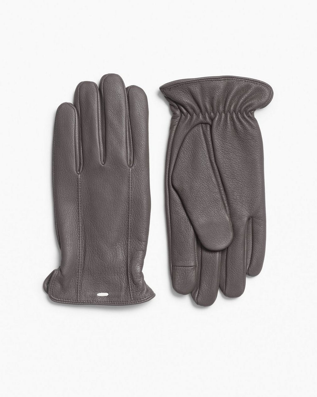 Evan Leather Gloves Dark Grey