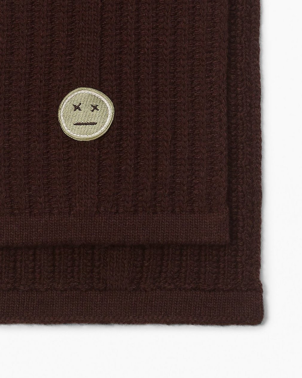 Sour Face Wool Scarf Brown - Image 4